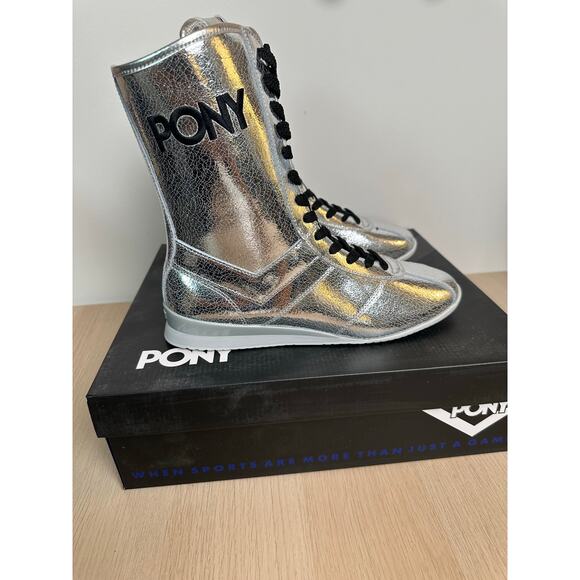 Pony KO-80 High Vintage Metallic Sneaker - Size US 9 W - NEW